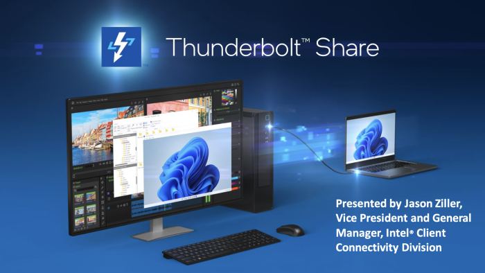 Thunderbolt Share ermöglicht einfache und schnelle Direktverbindungen zwischen PCs.(Quelle: Intel)